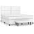 Pat box spring cu saltea, alb, 180x200 cm, piele ecologică GartenMobel Dekor