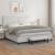 Pat box spring cu saltea, alb, 200x200 cm, piele ecologică GartenMobel Dekor