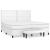 Pat box spring cu saltea, alb, 200x200 cm, piele ecologică GartenMobel Dekor