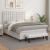 Pat box spring cu saltea, alb, 140x190 cm, piele ecologică GartenMobel Dekor
