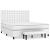 Pat box spring cu saltea, alb, 160x200 cm, piele ecologică GartenMobel Dekor