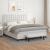 Pat box spring cu saltea, alb, 160x200 cm, piele ecologică GartenMobel Dekor