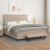 Pat box spring cu saltea, cappuccino, 180x200cm piele ecologică GartenMobel Dekor