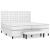 Pat box spring cu saltea, alb, 200x200 cm, piele ecologică GartenMobel Dekor