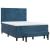 Pat box spring cu saltea, albastru închis, 140x190 cm, catifea GartenMobel Dekor