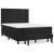 Pat box spring cu saltea, negru, 140x200 cm, catifea GartenMobel Dekor