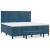 Pat box spring cu saltea, albastru închis, 200x200 cm, catifea GartenMobel Dekor