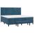 Pat box spring cu saltea, albastru închis, 200x200 cm, catifea GartenMobel Dekor