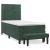 Pat box spring cu saltea, verde închis, 90x190 cm, catifea GartenMobel Dekor