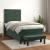 Pat box spring cu saltea, verde închis, 100x200 cm, catifea GartenMobel Dekor