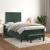 Pat box spring cu saltea, verde închis, 120x200 cm, catifea GartenMobel Dekor