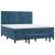 Pat box spring cu saltea, albastru închis, 180x200 cm, catifea GartenMobel Dekor
