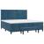 Pat box spring cu saltea, albastru închis, 200x200 cm, catifea GartenMobel Dekor