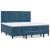 Pat box spring cu saltea, albastru închis, 200x200 cm, catifea GartenMobel Dekor