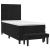 Pat box spring cu saltea, negru, 90x200 cm, catifea GartenMobel Dekor