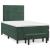 Pat box spring cu saltea, verde închis, 120x200 cm, catifea GartenMobel Dekor