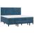 Pat box spring cu saltea, albastru închis, 200x200 cm, catifea GartenMobel Dekor