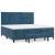 Pat box spring cu saltea, albastru închis, 200x200 cm, catifea GartenMobel Dekor