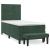 Pat box spring cu saltea, verde închis, 80x200 cm, catifea GartenMobel Dekor