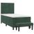 Pat box spring cu saltea, verde închis, 90x200 cm, catifea GartenMobel Dekor