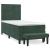 Pat box spring cu saltea, verde închis, 90x200 cm, catifea GartenMobel Dekor