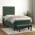 Pat box spring cu saltea, verde închis, 90x200 cm, catifea GartenMobel Dekor
