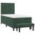 Pat box spring cu saltea, verde închis, 100x200 cm, catifea GartenMobel Dekor