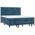 Pat box spring cu saltea, albastru închis, 180x200 cm, catifea GartenMobel Dekor