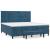 Pat box spring cu saltea, albastru închis, 200x200 cm, catifea GartenMobel Dekor