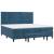 Pat box spring cu saltea, albastru închis, 200x200 cm, catifea GartenMobel Dekor