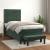 Pat box spring cu saltea, verde închis, 80x200 cm, catifea GartenMobel Dekor