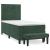 Pat box spring cu saltea, verde închis, 80x200 cm, catifea GartenMobel Dekor
