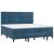 Pat box spring cu saltea, albastru închis, 200x200 cm, catifea GartenMobel Dekor