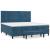 Pat box spring cu saltea, albastru închis, 200x200 cm, catifea GartenMobel Dekor