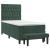 Pat box spring cu saltea, verde închis, 80x200 cm, catifea GartenMobel Dekor