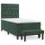 Pat box spring cu saltea, verde închis, 90x190 cm, catifea GartenMobel Dekor