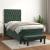 Pat box spring cu saltea, verde închis, 90x200 cm, catifea GartenMobel Dekor