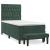 Pat box spring cu saltea, verde închis, 90x200 cm, catifea GartenMobel Dekor