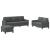 Set de canapele cu perne, 3 piese, gri închis, textil GartenMobel Dekor