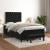 Pat box spring cu saltea, negru, 120x190 cm, catifea GartenMobel Dekor