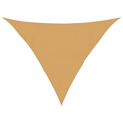 Pânză parasolar nisipiu triunghiular 4x4x5,8 m HDPE 160 g/m² GartenMobel Dekor