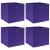 Cutii de depozitare, 4 buc., violet, 32x32x32 cm, textil GartenMobel Dekor