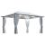 Pavilion cu perdele & șiruri lumini LED, crem, 4x3 m, aluminiu GartenMobel Dekor