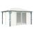 Pavilion cu perdele & șiruri lumini LED, crem, 4x3 m, aluminiu GartenMobel Dekor