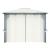 Pavilion cu perdele & șiruri lumini LED, crem, 4x3 m, aluminiu GartenMobel Dekor