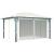 Pavilion cu perdele & șiruri lumini LED, crem, 4x3 m, aluminiu GartenMobel Dekor