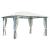 Pavilion cu perdele & șiruri lumini LED, crem, 4x3 m, aluminiu GartenMobel Dekor