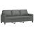 Set de canapele cu perne, 4 piese, gri închis, textil GartenMobel Dekor