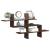 Raft de perete, stejar maro, 124,5x18x60,5 cm, lemn prelucrat GartenMobel Dekor