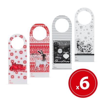 Felicitare de Crăciun - pentru sticlele de băutură - 4 tipuri - 6 buc/pachet Best CarHome